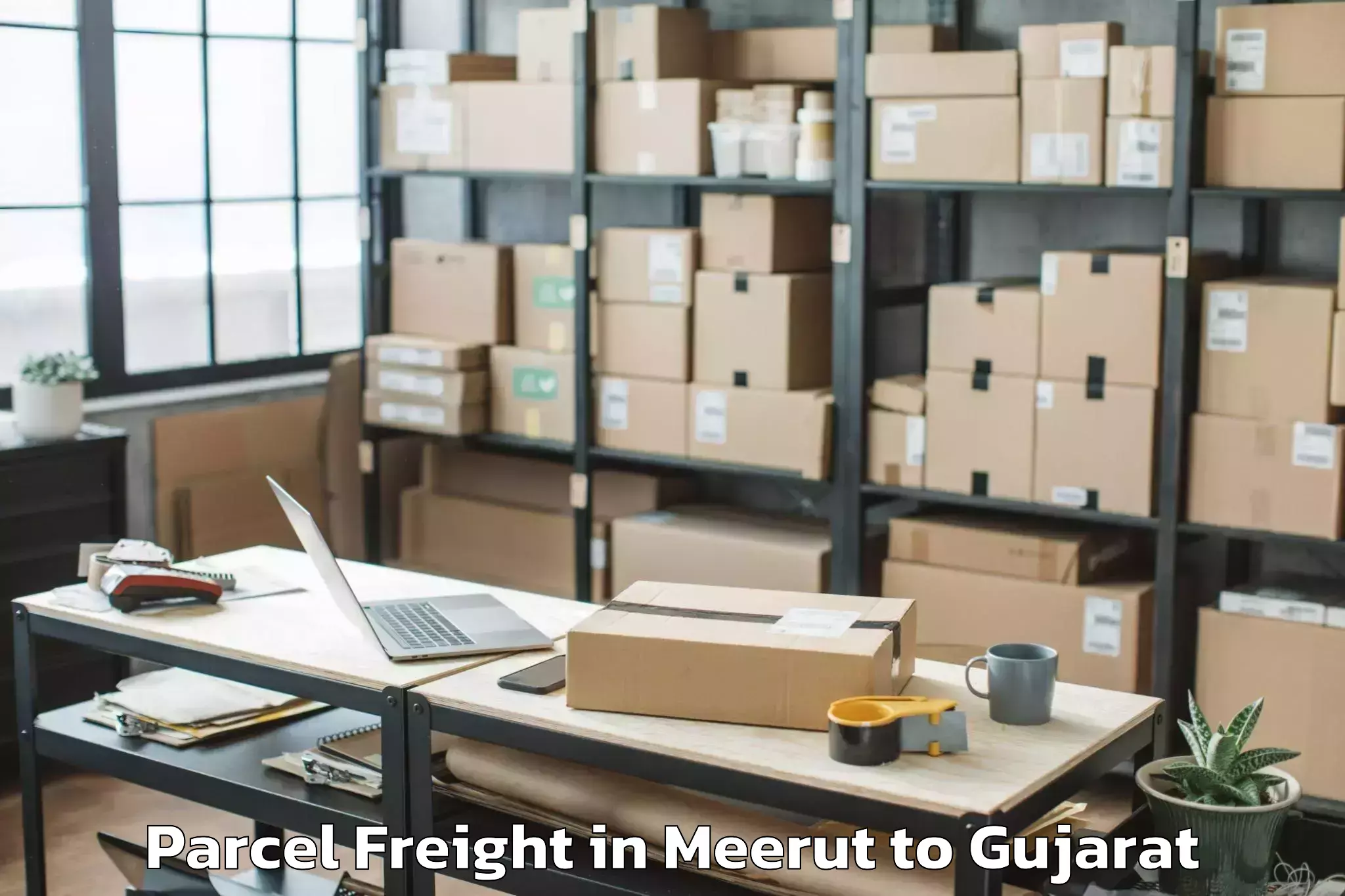 Quality Meerut to Kandla Port Parcel Freight